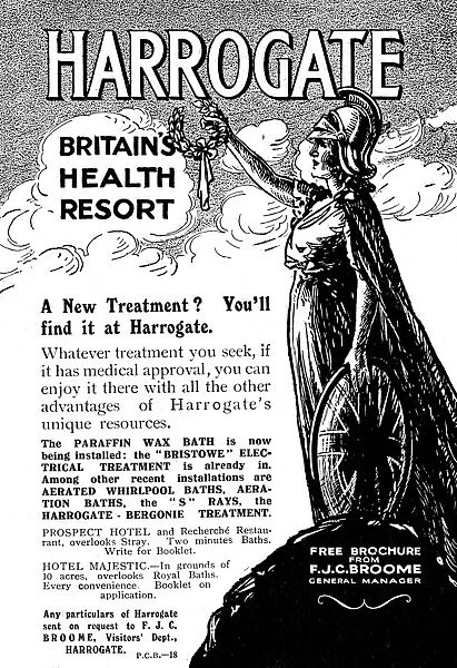 Advertisement for Harrogate Spa, 1918