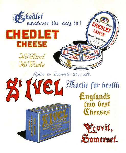 Chedlet and St Ivel cheese advertisement
