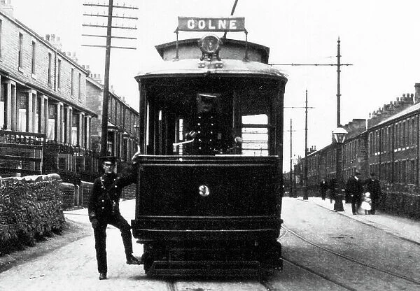 Colne Corporation tram, early 1900s