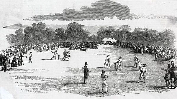 Cricket match at the cricket-ground at Castle Howard