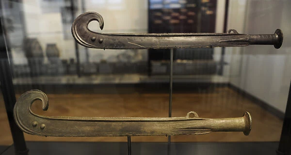 Curved swords. From Rorby, Zealand. C. 1550 BC. Bronze Age