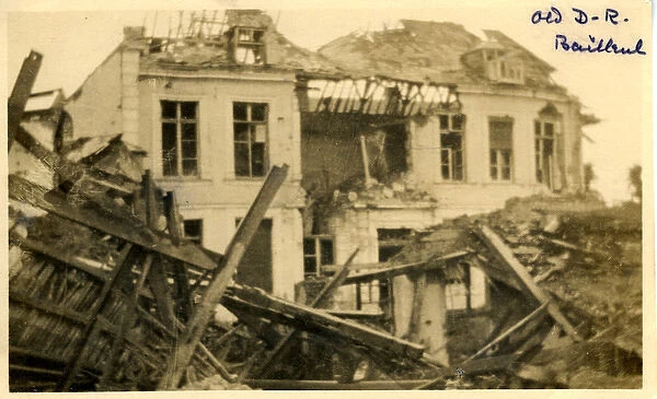 Destruction of Old District Railway Station, Bailleul