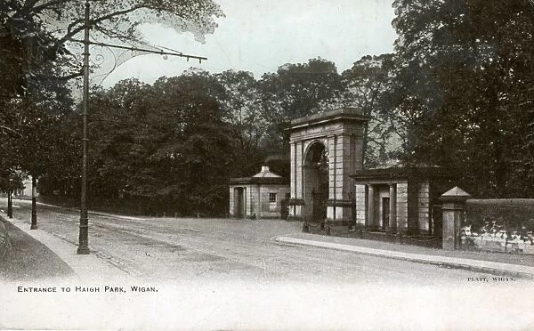 Entrance to Haigh Park, Wigan, Lancashire