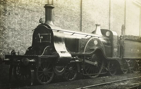 Locomotive no 666 4-2-4 engine