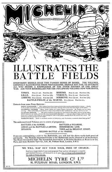 Michelin guides to WW1 battle fields