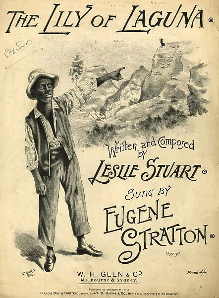 Music cover, The Lily of Laguna sung by Eugene Stratton