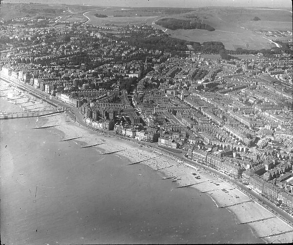 O E Simmonds aerial view of Exmouth Devon