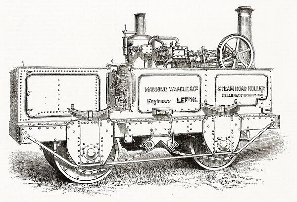 Patent Manning Wardle & Co, locomotive engineers, steam road roller designed in Paris and was contracted in England. Boyne Engine Works, Leeds and is the patent of E