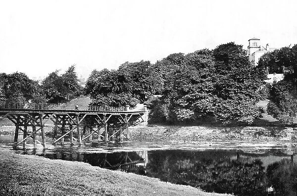 Preston Tram Bridge and Avenham Tower early 1900s