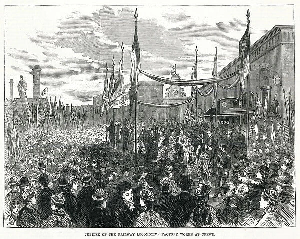 Railway manufacture, celebration at Crewe Works 1876