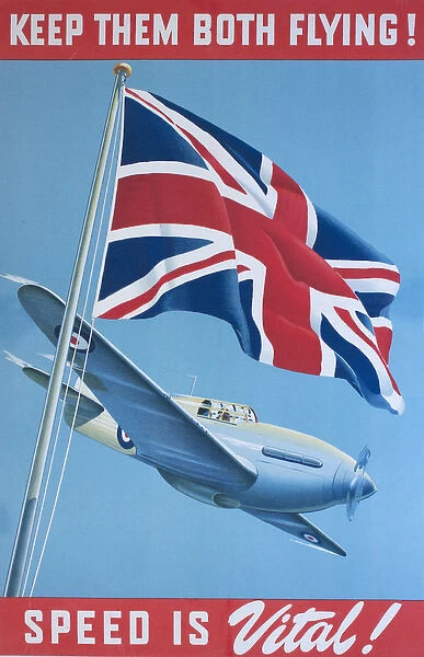 WW2 poster, Keep them both flying