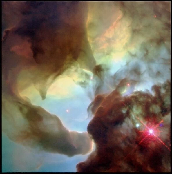 Tornado-like structures in the Lagoon Nebula, M8