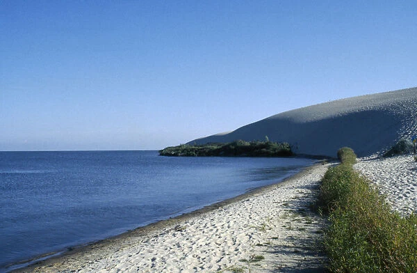 20036520. LITHUANIA Nida Baltic coast. Empty sandy beach and dune