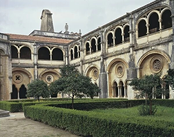 Portugal - Alcobaca. The Cloister of Silence at the monastery Mosteiro de Santa Maria. UNESCO World Heritage List, 1989