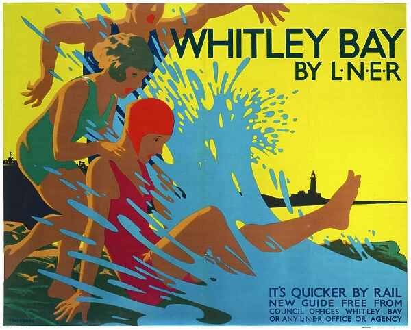 1978-9208. Poster, LNER, Whitley Bay by L.N.E.R. by Tom Purvis