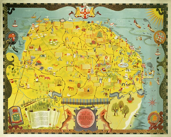 1983-8414. Poster, BR (ER), A Map of Norfolk