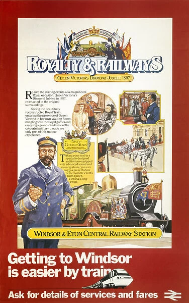1983-8531. Poster, BR. Royalty and Railways. Queen Victorias Diamond Jubilee 1897