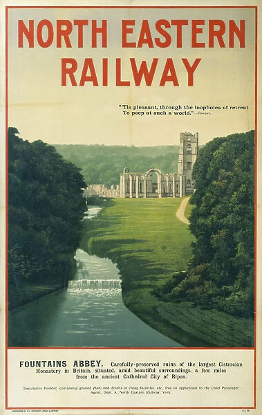 1986-8973. Poster, NER, Fountains Abbey