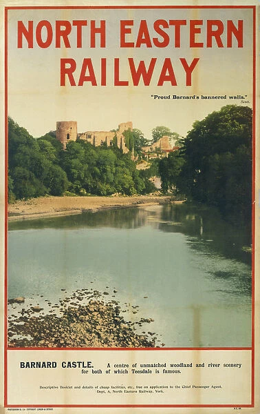 1986-8974. Poster, NER, Barnard Castle
