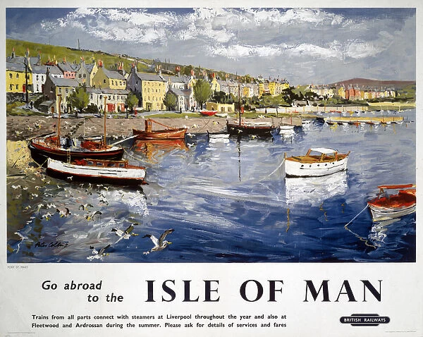 Go abroad to the Isle of Man, BR (LMR) poster, 1948-1965