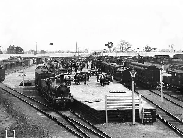 Agricultural equipment at Derby, 1906