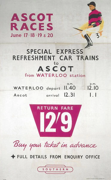 Ascot Races, BR poster, 1954