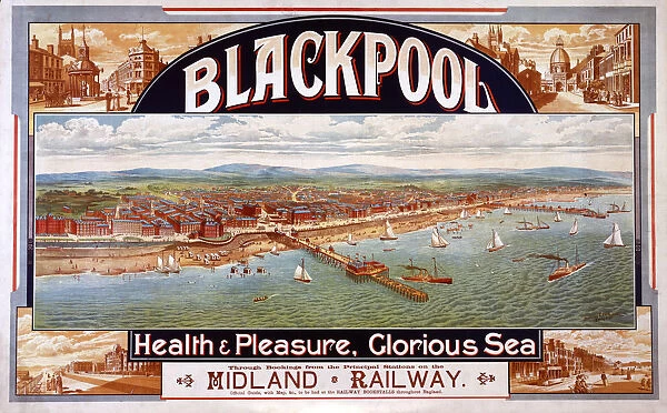 Blackpool: Health & Pleasure, Glorious Sea, MR poster, c 1893