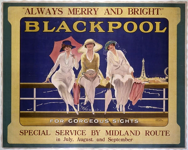 Blackpool - Always Merry and Bright, MR poster, 1923-1947