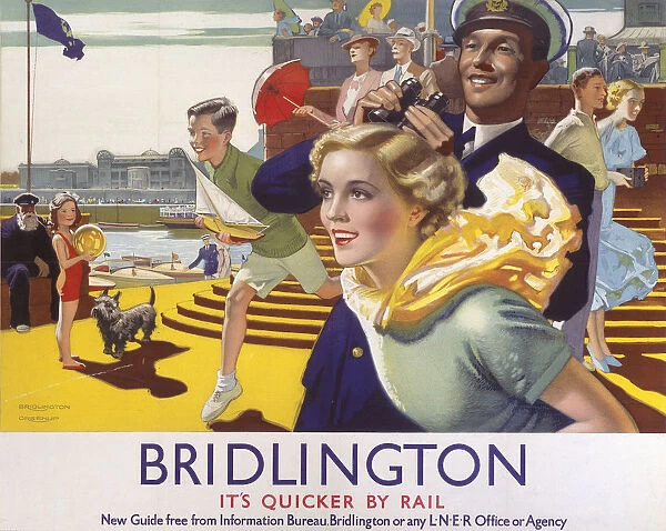 Bridlington: Its Quicker By Rail, LNER poster, 1923-1947