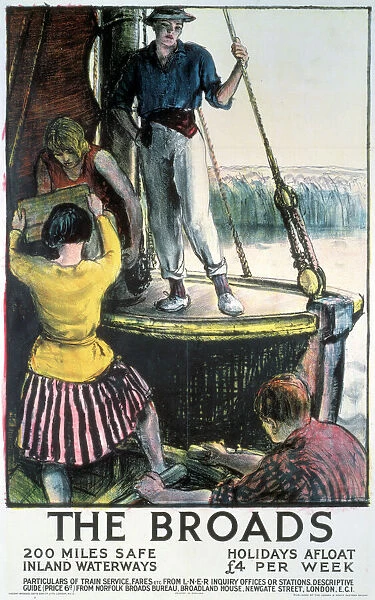 The Broads, LNER poster, 1923-1947