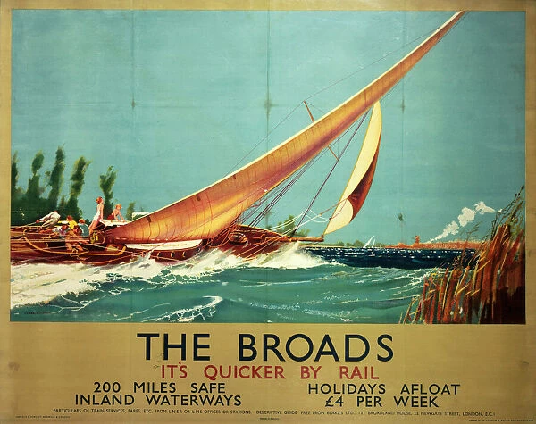 The Broads, LNER poster, 1934