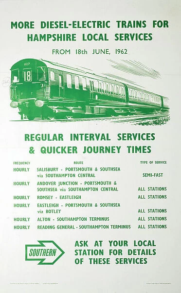 BR(SR) poster. More Diesel-Electric Trains