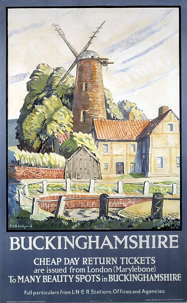 Buckinghamshire, LNER poster, 1932