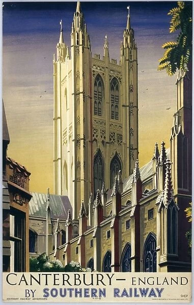 Canterbury, SR poster, 1938. Colour poste
