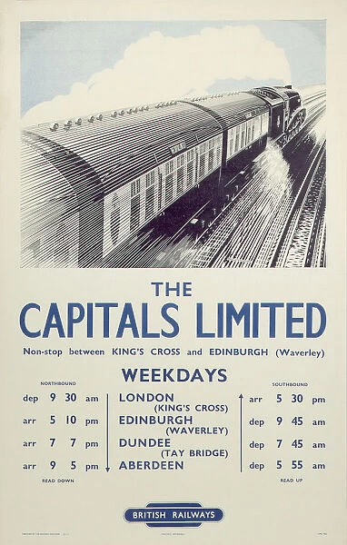 The Capitals Limited, BR poster, 1950