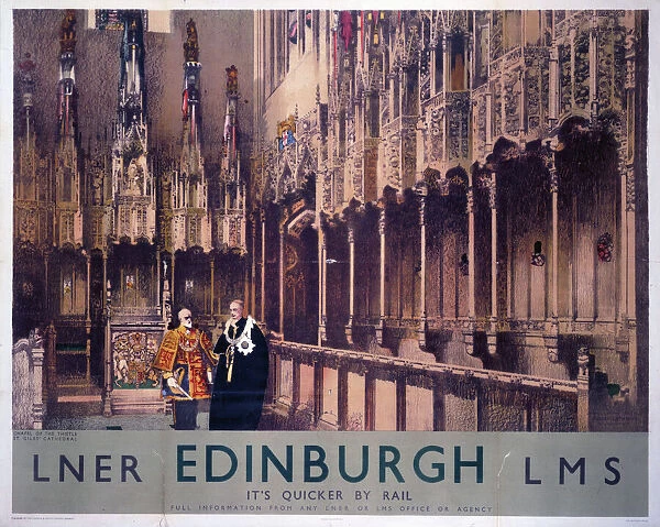 Chapel of the Thistle, Edinburgh, LNER  /  LMS poster, 1930