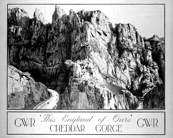 Cheddar Gorge GWR poster, 1923-1947