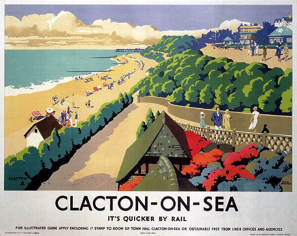 Clacton-on-Sea, LNER poster, 1935