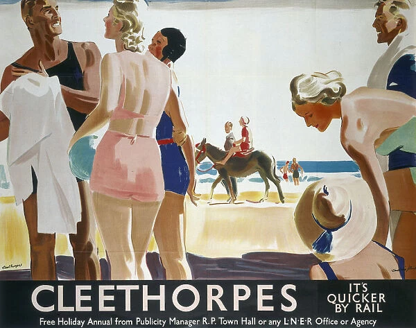 Cleethorpes: Its Quicker by Rail, LNER poster, 1923-1947