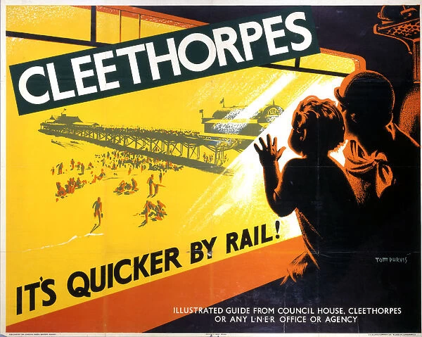 Cleethorpes: Its Quicker by Rail, LNER poster, 1923-1947