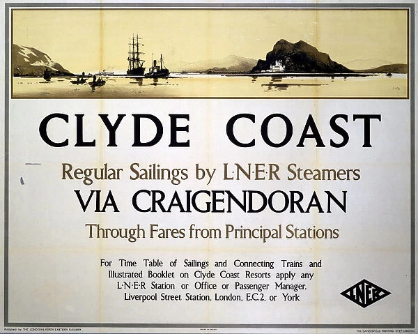 Clyde Coast via Craigendoran, LNER poster, 1935