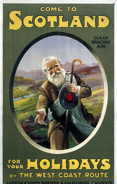 Come to Scotland, LNWR  /  Caledonian Railway poster, 1923-1947
