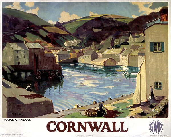 Cornwall - Polperro Harbour, GWR poster, 1923-1947