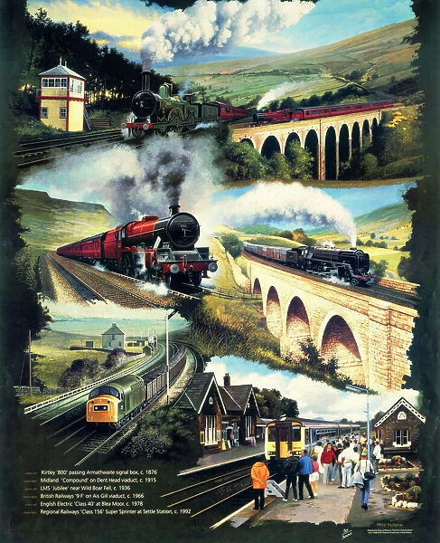 Cropped version of Settle-Carlisle Line, Regional Railways poster, 1992