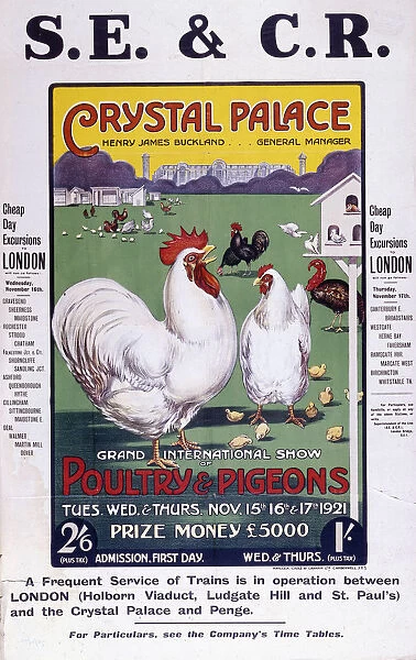 Crystal Palace, SE&CR poster, 1921