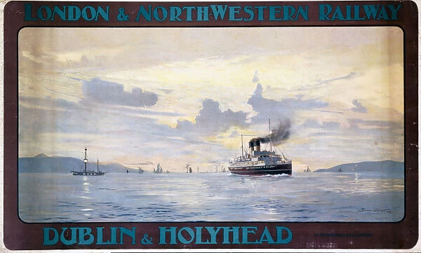 Dublin & Holyhead, LNWR poster, 1905