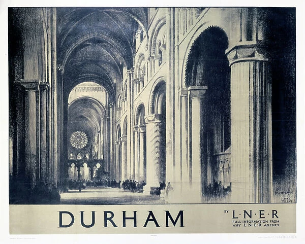 Durham, LNER poster, 1930