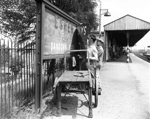 Esher station on the Southern Railway, Surrey, c. 1940