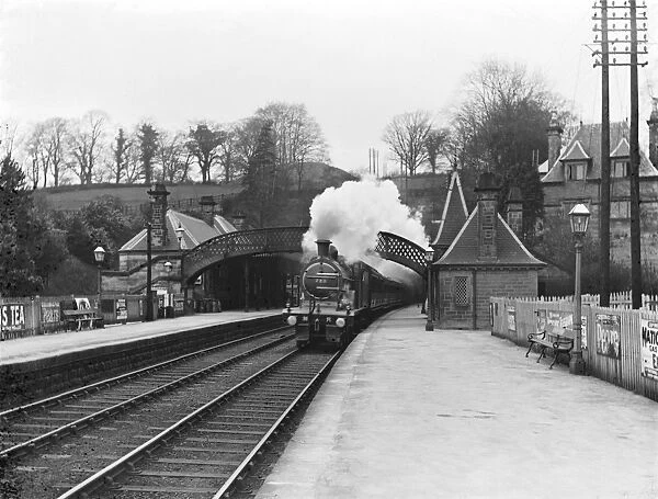 Express train at Cromford station, 1911