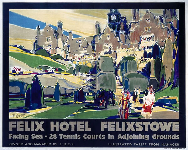 Felix Hotel - Felixstowe, LNER poster, 1923-1947